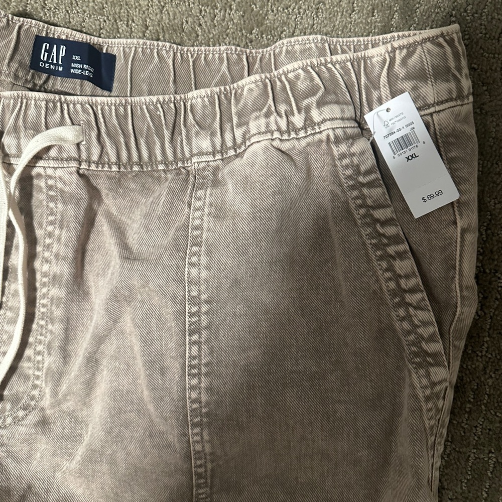 GAP Factory Tan Wide Leg Pants
